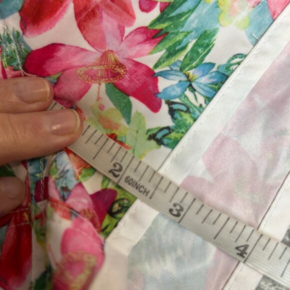 OP Ocean Pacific Womens Shorts Size XL Pink Floral Beachy Coastal Vibe Coverup - Picture 4 of 6